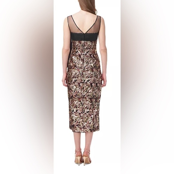 Nwt J S Collections Sequined Bow Dress Size 6 - Picture 3 of 7